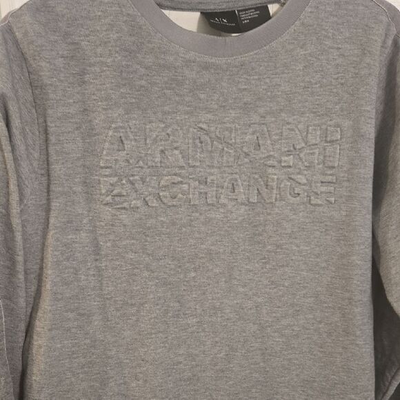 Armani Exchange Heather Gray Crewneck - Picture 1 of 10